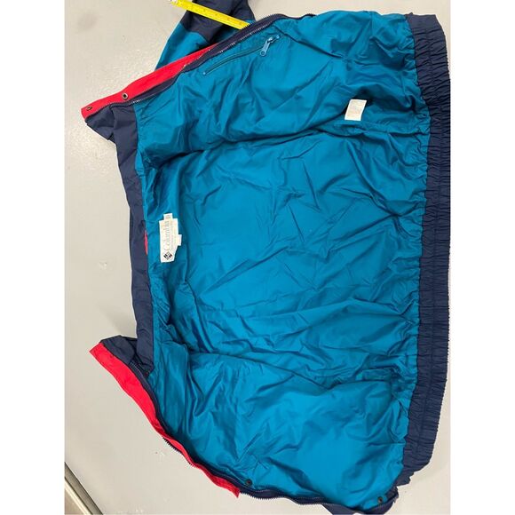 Columbia Vintage ‘80s Turquoise Blue + Red Ski Jacket Coat, men’s size XL - Picture 12 of 15